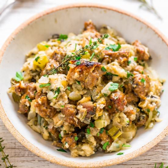 Slow Cooker Sausage Stuffing