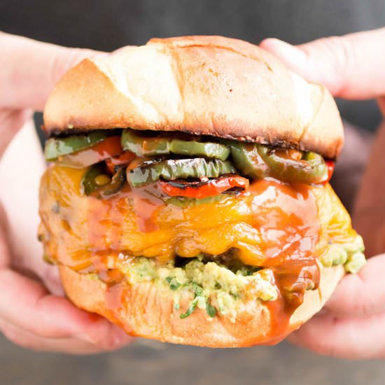 Pork Burgers with Guacamole
