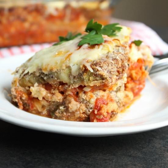 Low-Carb Eggplant Turkey Lasagna