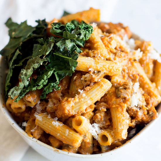 Pumpkin Bolognese Macaroni