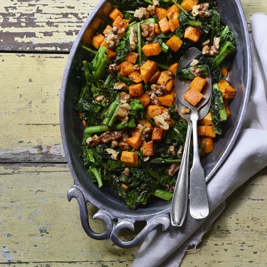 Warm Sweet Potato + Broccoli Rabe Salad