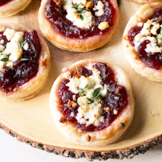 Cranberry Goat Cheese Tarts