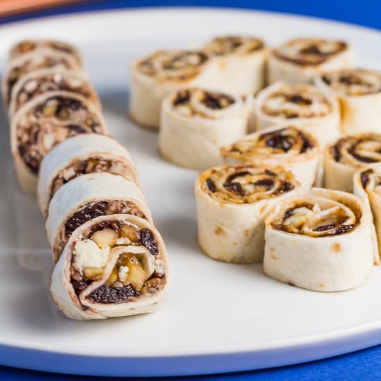 Fig, Almond, and Brie Tortilla Roll-up