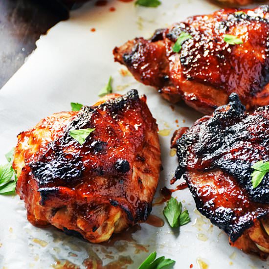 Baked BBQ Chicken Thighs