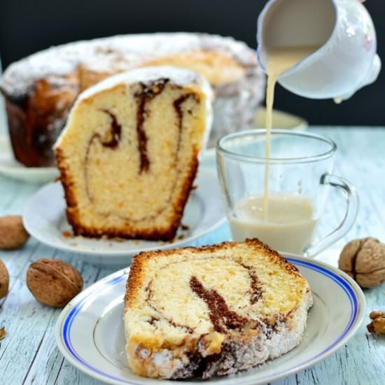 Sweet Bread with Cocoa and Nuts