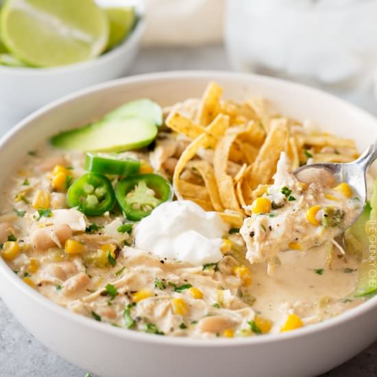 Slow Cooker White Chicken Chili