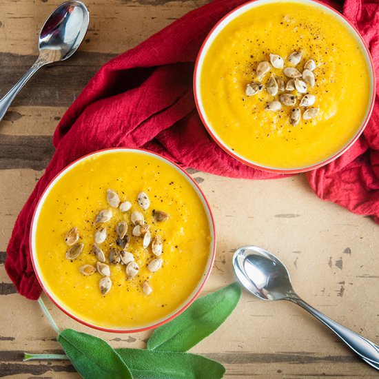 Easy Roasted Butternut Squash Soup