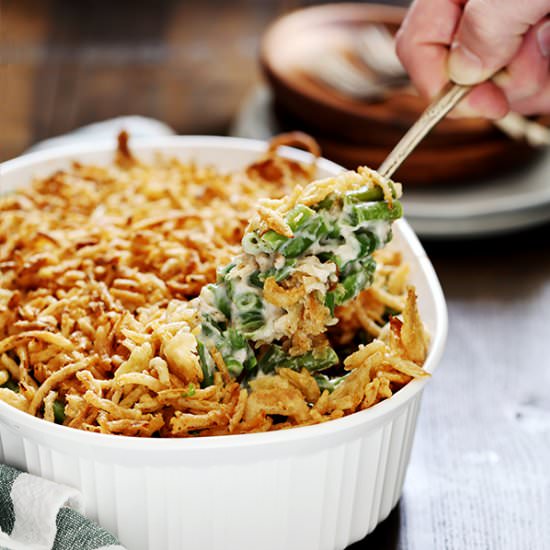 Twice The Onion Green Bean Casserole