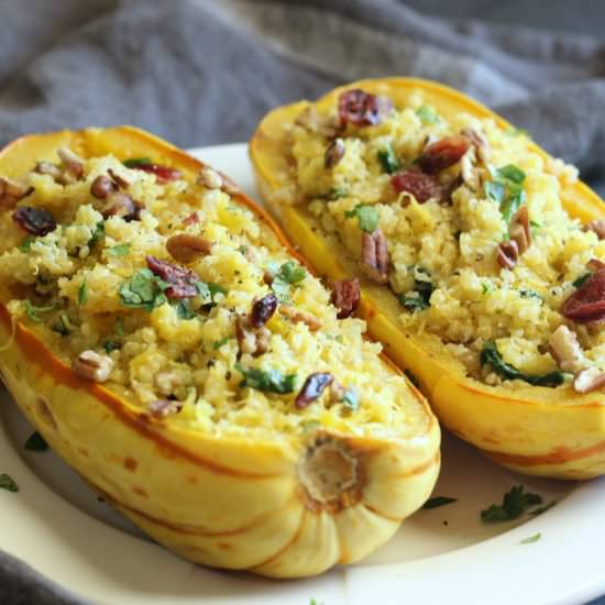 Quinoa & Spinach Delicata Squash