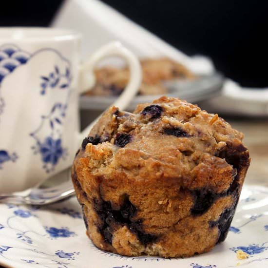 Healthier Blueberry Muffins