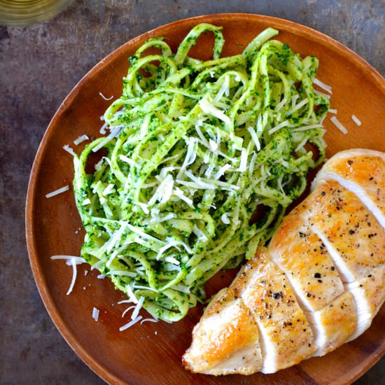 Pumpkin Seed Pesto Pasta & Chicken