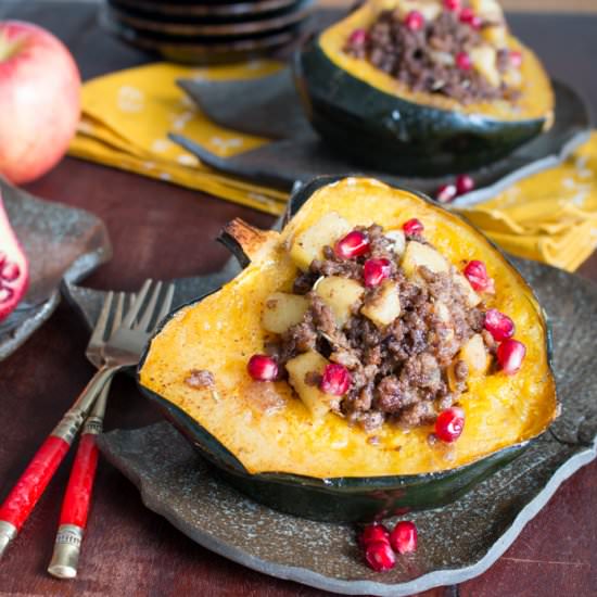 Meat Lover’s Apple Stuffed Squash
