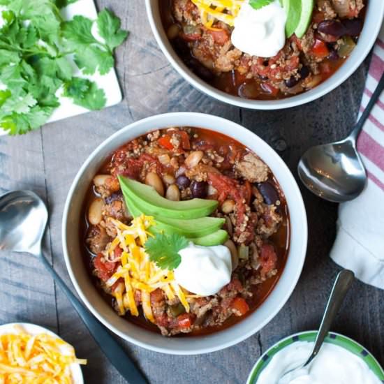 30-Minute Turkey Quinoa Chili