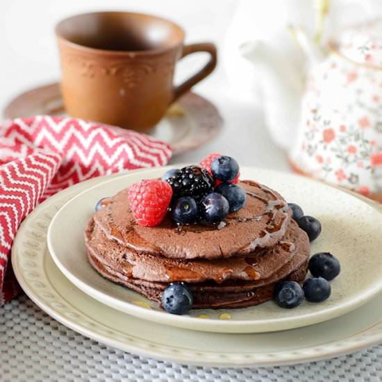 Ragi and Chocolate Pancakes