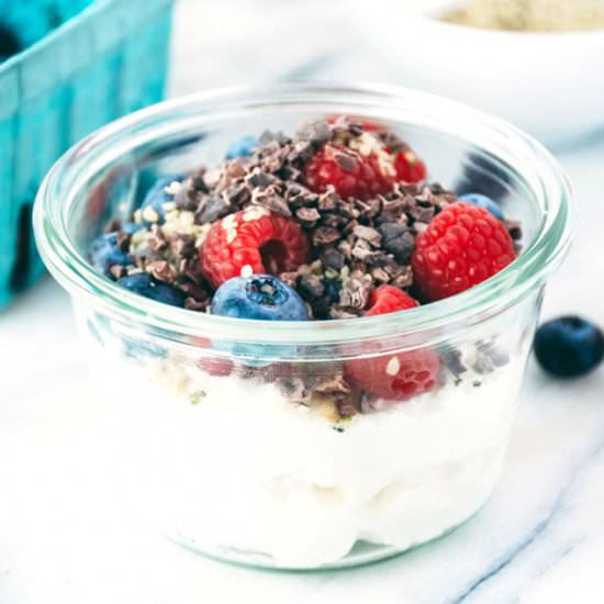 Superfood and Berry Yogurt Parfait