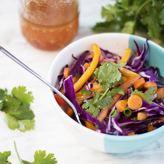 Sweet chili cabbage slaw