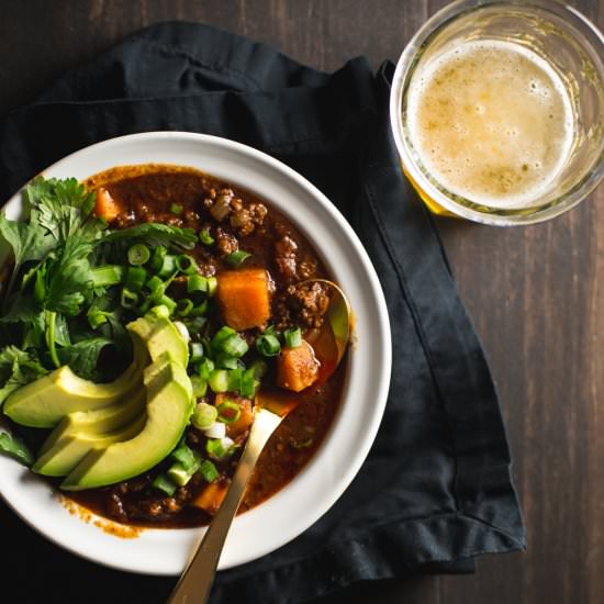 Whole30 Chili (with Chocolate!)