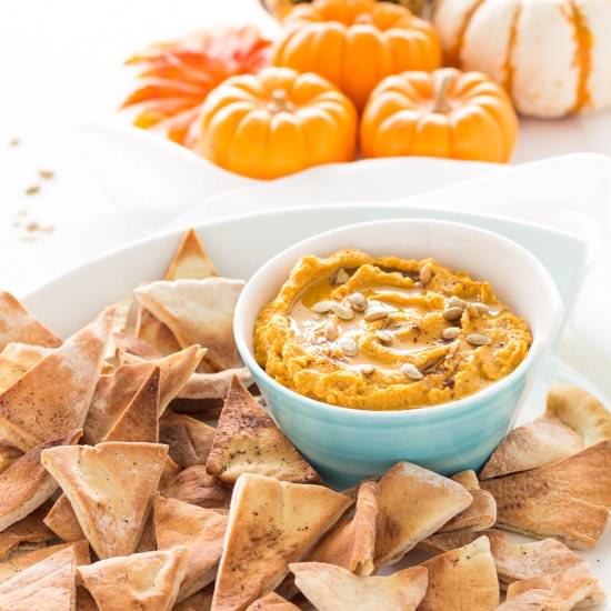 Pumpkin Hummus with Toasted Cumin