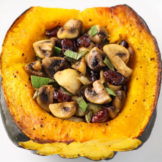 Roasted Acorn Squash Stuffed