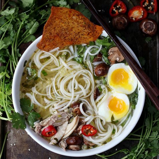 Chicken Ramen + Crispy Chicken Skin