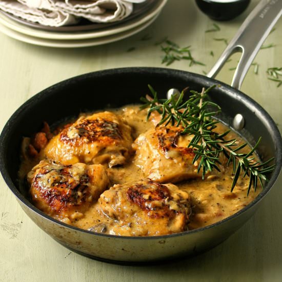 Creamy lemon and rosemary chicken
