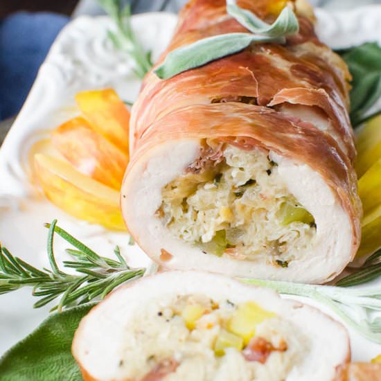 Parmesan Apple Stuffed Turkey