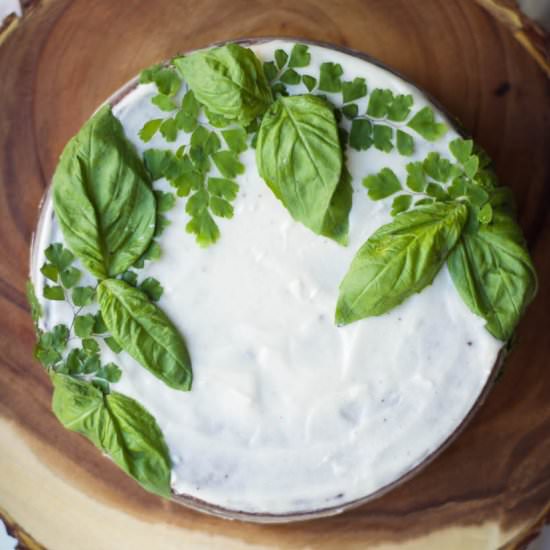 Chocolate Cake with Basil Frosting