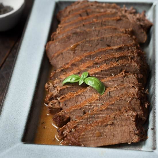 Slow Cooker Maple Brisket