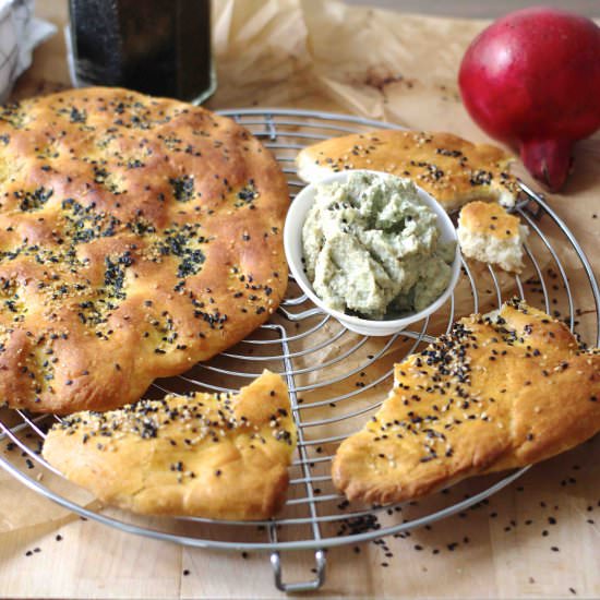 Homemade Pita Bread with Sesame