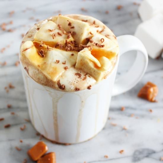Slow Cooker Caramel Hot Chocolate