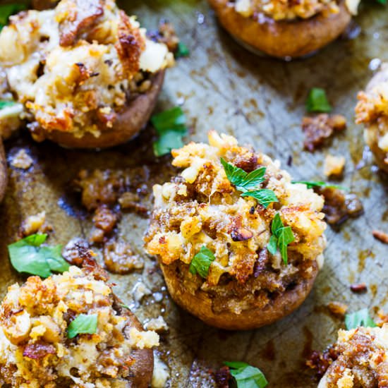 Sausage Stuffed Mushrooms