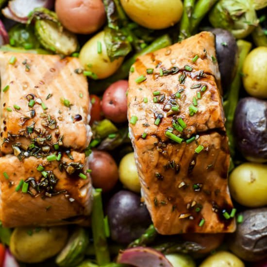 Sheet Pan Balsamic Salmon