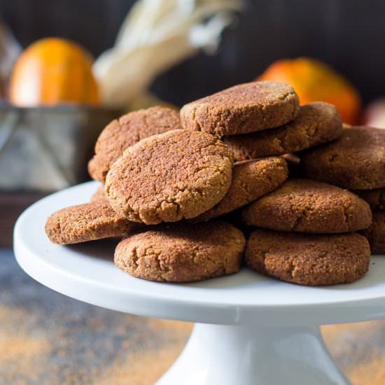 Soft Paleo Pumpkin Snickerdoodles