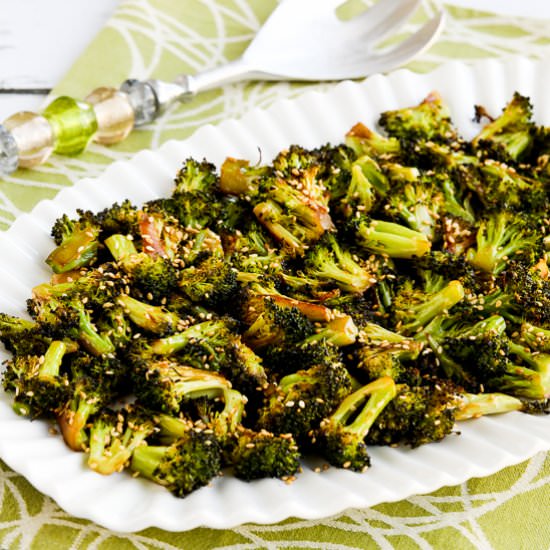 Roasted Broccoli with Soy & Sesame