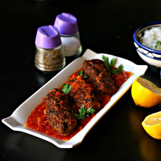 Turkish Kofta Stuffed with Eggplant