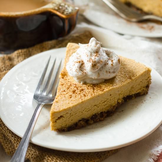 No-Bake Vegan Pumpkin Cheesecake