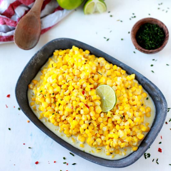 Lime Creamed Corn