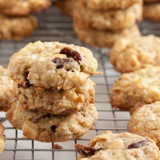 White Chocolate Cranberry Oatmeal Cookies