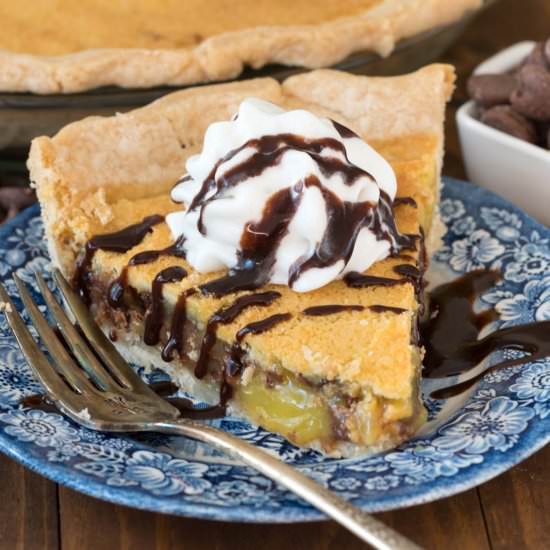 Chocolate Chip Chess Pie