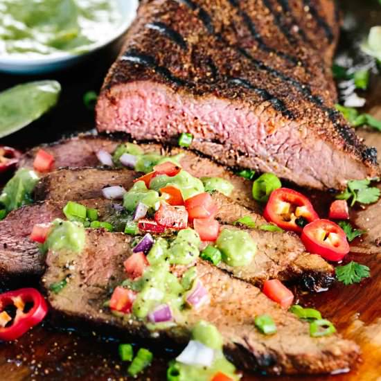 Tri-tip with Creamy Avocado Salsa