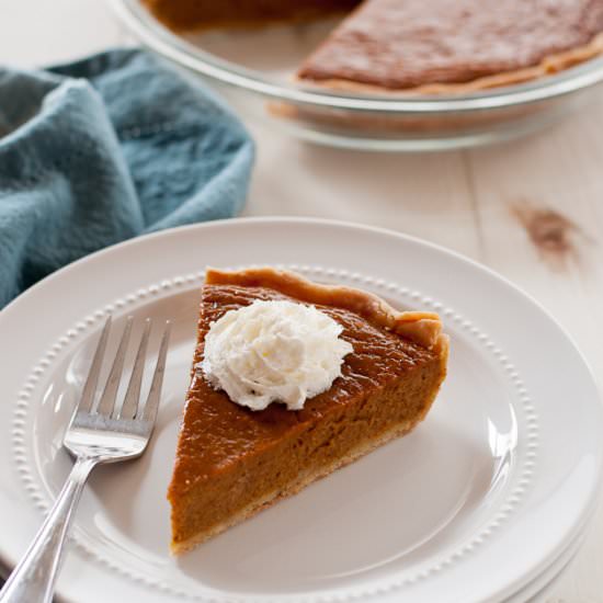 Gluten Free Maple Pumpkin Pie