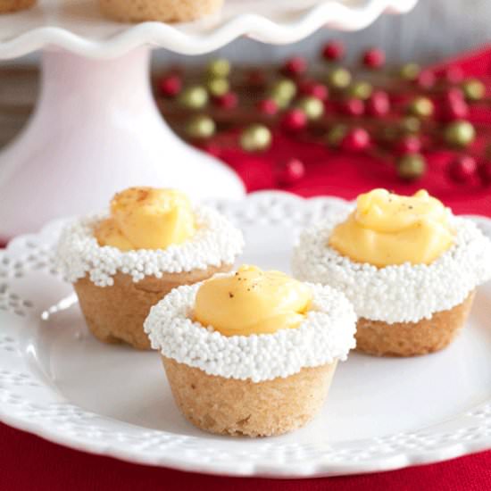 Eggnog Cookie Cups