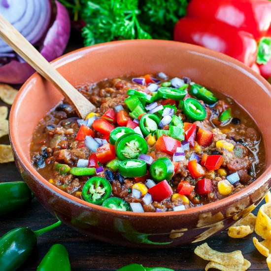 Healthy Vegan Lentil Chili