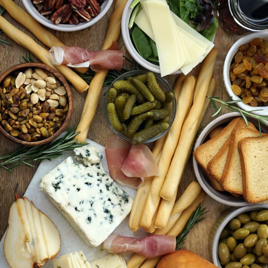 Rustic fall cheese board