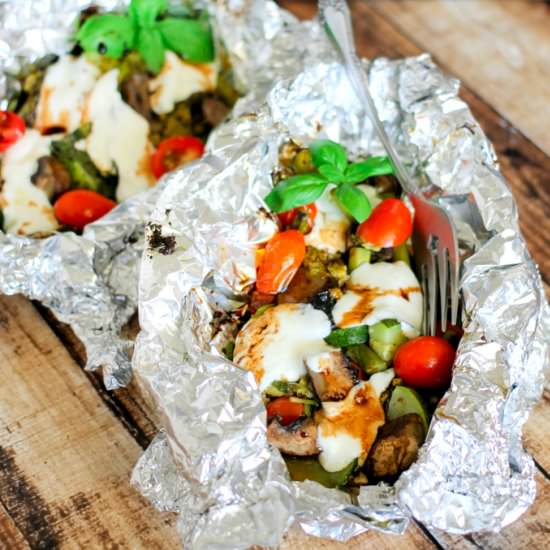 Vegetable Caprese Foil Packs