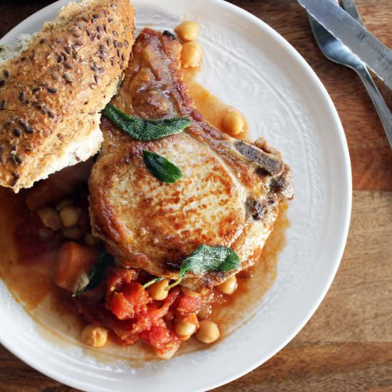 North African Skillet Pork Chops