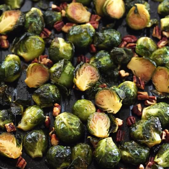 Maple Sriracha Brussels Sprouts