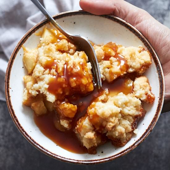 Salted Caramel Apple Crumble