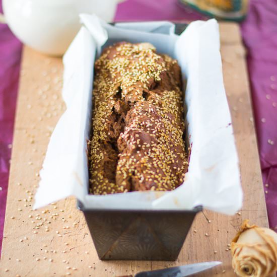 Banana Bread with Walnuts and Sesame