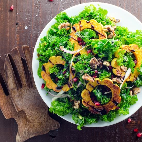 Autumn Harvest Kale Salad